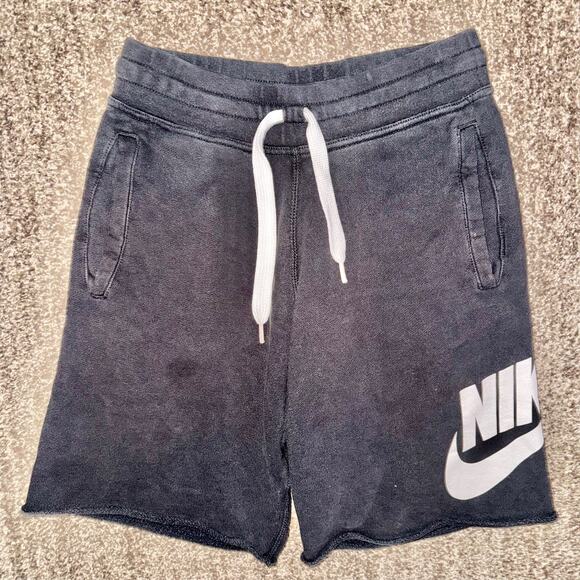 Nike Other - Nike Sportswear Big Swoosh Logo Cotton Shorts - Black/White Size Small